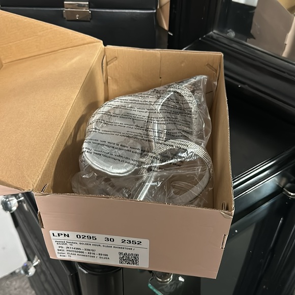 Just Fab - Golden Hour Mule Sandals In Clear Rhinestone - Picture 10 of 11